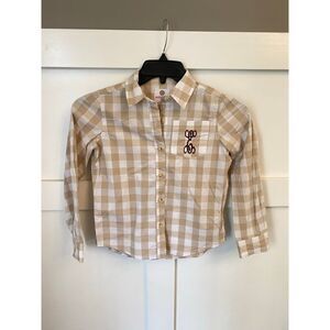 MarleyLilly E monogram button front shirt youth medium‎